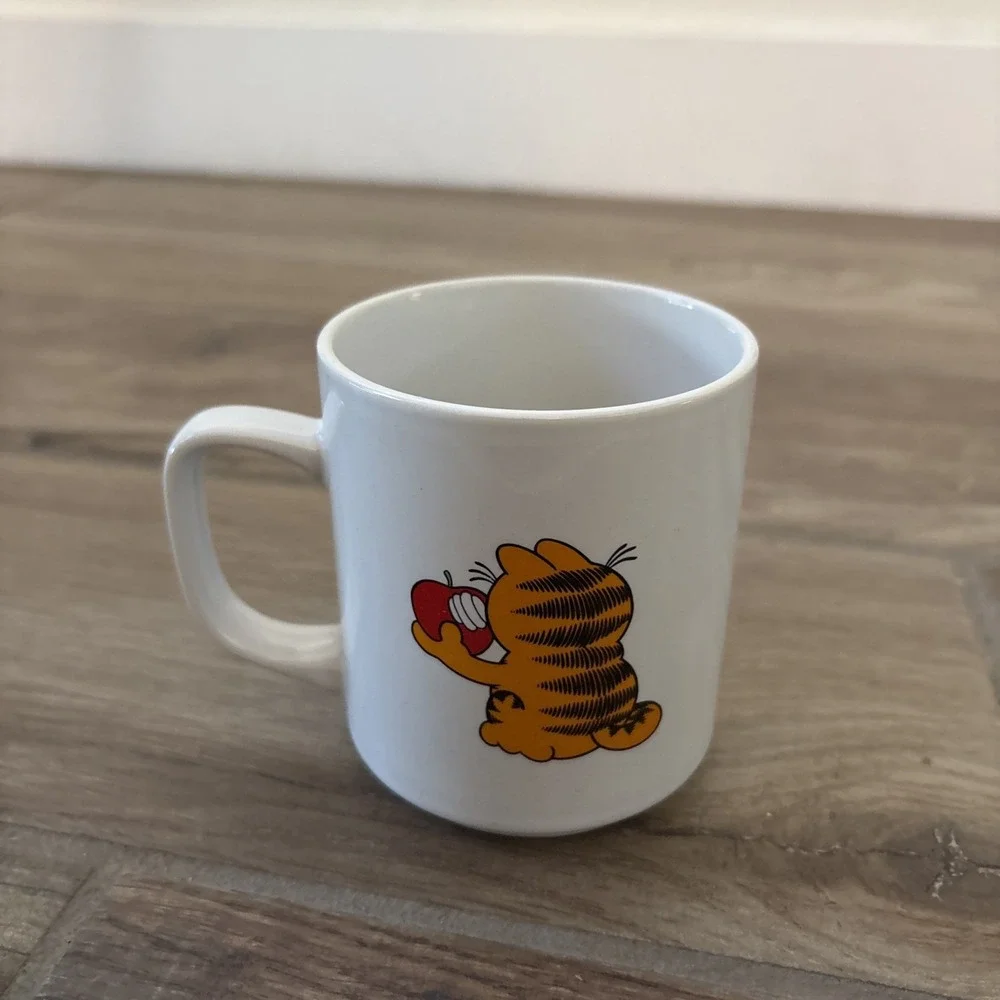 VTG Enesco Garfield Cat Coffee Cup Christmas Teacher 1978 Cartoon Ceramic Mug‎